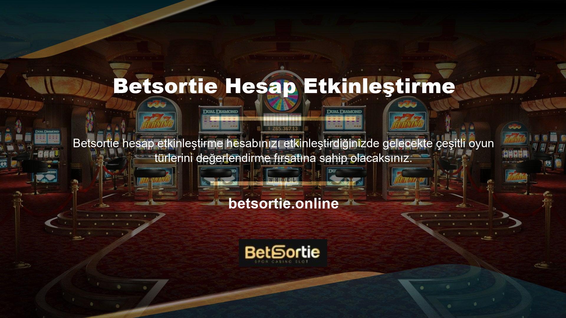 Betsortie yatırımları tamamen casino oyunlarına yoğunlaşmış olup yapısı ismine layıktır